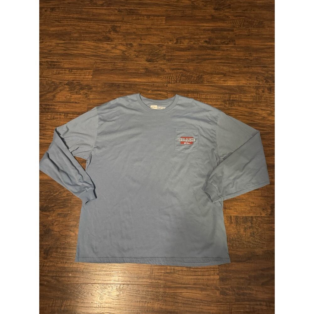 Drake Big Duck Energy Long Sleeve T-Shirt Blue Men's 2X